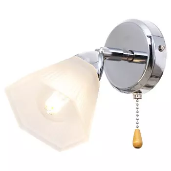 Бра ЭкономСвет 116/1wCR WT, E14 1x40Вт, цвет хром