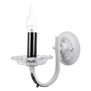 Бра ЭкономСвет B11062/1wWT+BK, E14 1x60Вт, цвет белый, черный