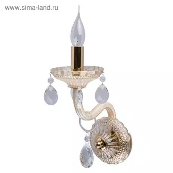 Бра "Элла" 1x40W E14 золото 32x12x23см