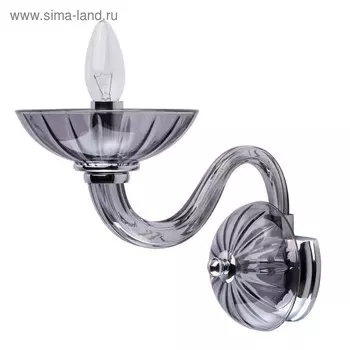 Бра "Элла" 1x60W E14 хром 28x16x20см