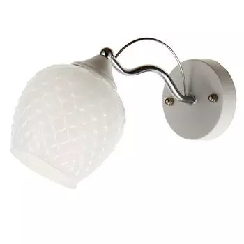 Бра "Эсмина" Е27 40Вт бело-хромовый 20х13х19 см