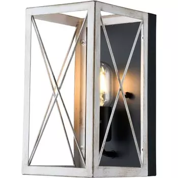 Бра Kaizer 1xE27 40Вт, размер 15x17x28 см, цвет чёрный, белый