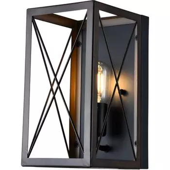 Бра Kaizer 1xE27 40Вт, размер 15x17x28 см, цвет чёрный, коричневый