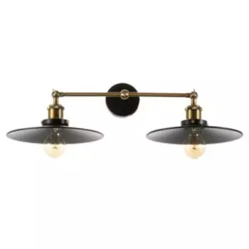 Бра "Кандела" 2хЕ27 черный 22х22х10см