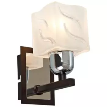 Бра "Кэприсия" 1x40Вт E14 хром, венге 14x8x16см