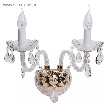 Бра «Каролина», 2x60W E14, золото 36x25x24 см