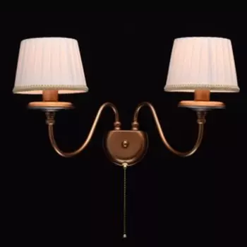 Бра "Каталина" 2x40W E14 миндальный 36x58x30см