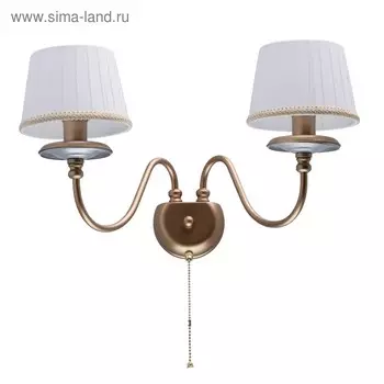 Бра "Каталина" 2x40W E14 миндальный 36x58x30см