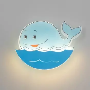 Бра "Кит" LED 12Вт сине-голубой 35х32 см