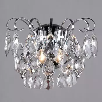 Бра классическое с хрусталем Crystal, 60Вт, E14, 17,5x30x22 см