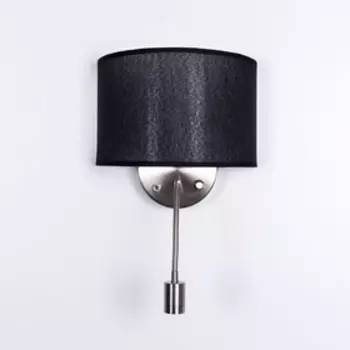 Бра «Кристалино», 2x60Вт Е14, хром, чёрный 26x13x24 см