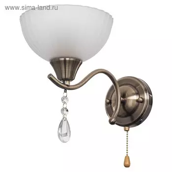 Бра "Лаура" 1 лампа E27 60 Вт античная бронза 28,5х17х21,5 см.