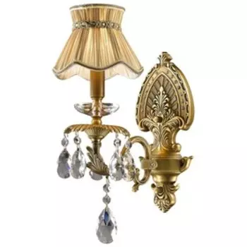 Бра LAURENCIA 1x40Вт E14 бронза, бежевый 13x25x23см