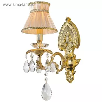 Бра LAURENCIA 1x40Вт E14, золото, бежевый 12x15x43 см