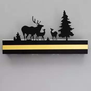 Бра "Лес" LED 4000К 12Вт черный 38х20х4см