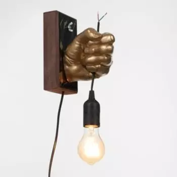 Бра Левая рука E27 60Вт золото/черный 18х18х10 см