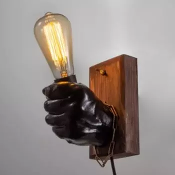 Бра "Левая рука кулак" E27 60Вт черный 18х18х10 см