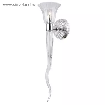 Бра LINDA 1x60Вт Е14 хром 15x21x85см