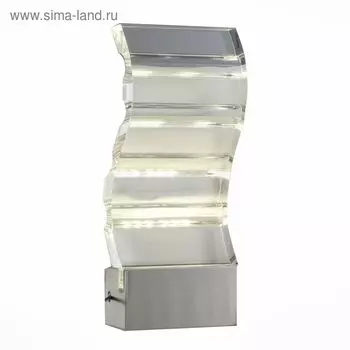 Светильник настенный St Luce. SL580.701.01. 1х6 Вт, LED, 4000K, 12,5х25 см, цвет хром