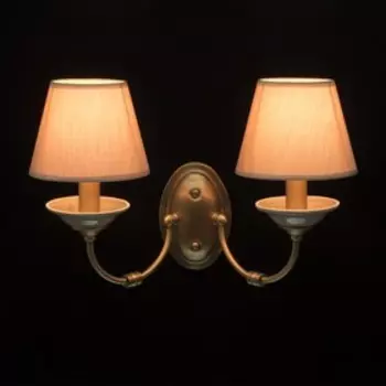 Бра "Магеллан", 2x40Вт E14, цвет латунь, серый