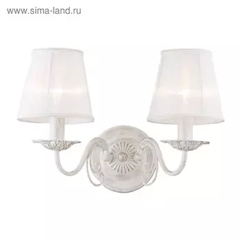 Бра Malta, 2x40Вт E14, цвет белый