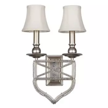 Бра Mamercus 2x60Вт E27, серебро 10x29x50 см