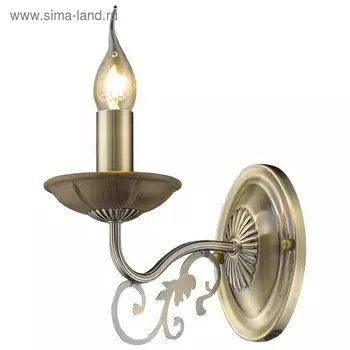 Бра "Марселла" 1x60Вт E14 бронза, дуб 18x10x22,5см