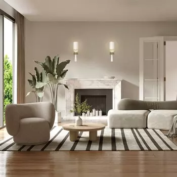 Бра Maytoni MOD224WL-01BS1, 1хE14, 60Вт, 15,9х12х46,8 см, цвет латунь