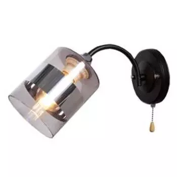 Бра MD.0877-1-W BK+CH, 1x60Вт E27, цвет чёрный