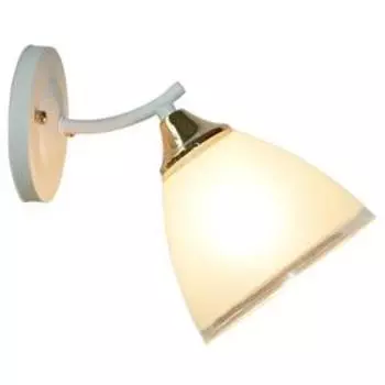 Бра MD.1092-1-W WH+FGD, 1x60Вт E27, цвет белый, золото