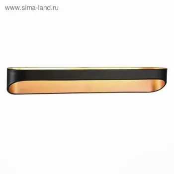 Светильник настенный St Luce. SL582.401.01. 1х12 Вт, LED, 4000K, 41х6,5 см, цвет чёрный, золото