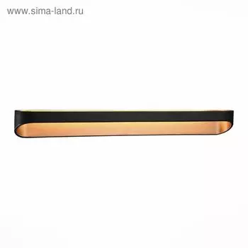 Светильник настенный St Luce. SL582.411.01. 1х18 Вт, LED, 4000K, 58х6,5 см, цвет чёрный, золото