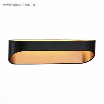Светильник настенный St Luce. SL582.041.01. 1х6 Вт, LED, 4000K, 25х6,5 см, цвет чёрный, золото