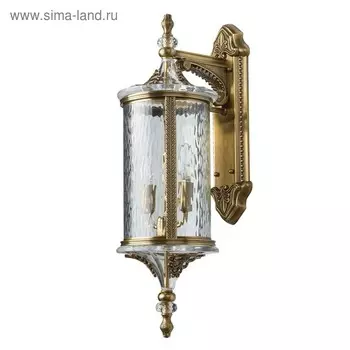 Бра "Мидос" 2x60W E14 латунь 64x20x26см