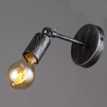 Бра«Миява» 140 Вт Е27 чёрный с серебряной патиной 91013 см