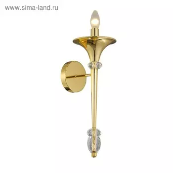 Бра MIRACLE 1x60Вт Е14 золото 12x19,6x46,5см