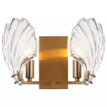 Бра Muschel 2xЕ14 40Вт, размер 32,5x16,5x22 см, цвет бронза