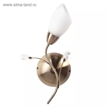 Бра «Нежность», 1x60W E14, античная бронза 36x18x13 см