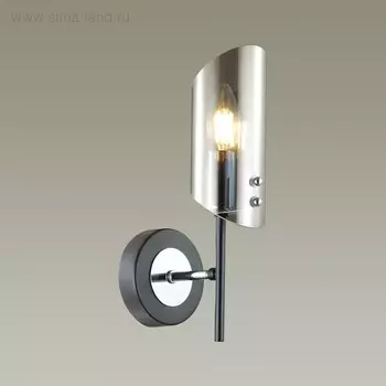 Бра NOLAN 1x40Вт E14 хром, чёрный