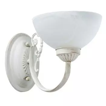 Бра "Олимп" 1x60W E14 слоновая кость, золотой 18x17x28см