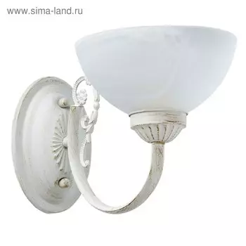 Бра "Олимп" 1x60W E14 слоновая кость, золотой 18x17x28см
