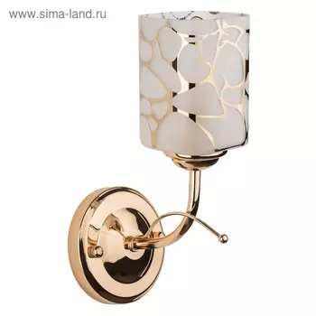 Бра "Олимпия" 1x60W E14 золото 25x11x18см