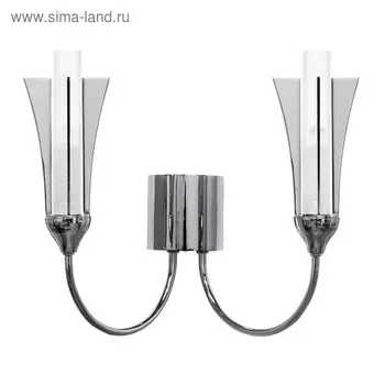 Бра OВIO 2х40Вт G9, хром 18x30x25 см
