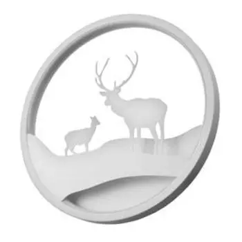 Бра "Пара оленей" LED 19Вт 3000/4000К 24х24 см белый 29х29м