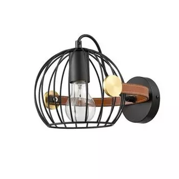 Бра Pasquale, 1x60Вт E27 , цвет чёрный, золото