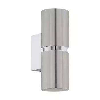 Бра PASSA, 2x3,3Вт GU10, 3000K, 480лм, цвет никель