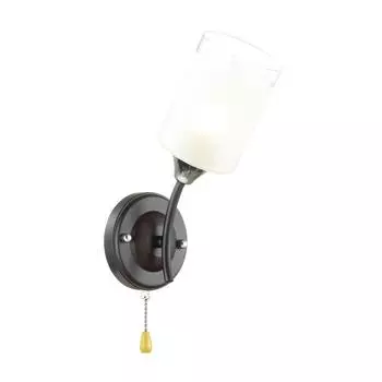 Бра PAULA, E27, 1x40Вт, цвет чёрный, белый