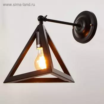 Бра "Пирамида" 1хE27 40Вт черный 25х30х30 см