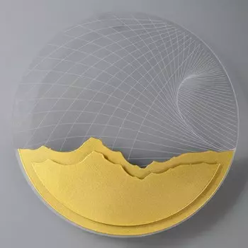 Бра "Планета" LED 20Вт 4000К золото 24х24х4 см