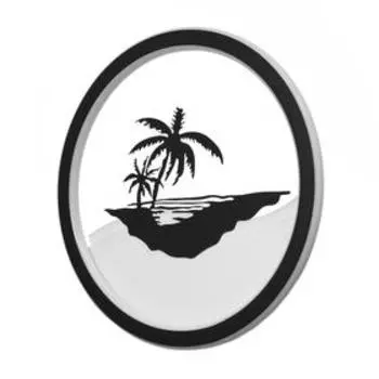 Бра "Пляж" LED 41Вт 3000/4000К 24х24 см черный 30х30м